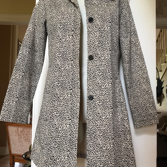 Renee Lauren cheetah print button up front coat - Picture 7 of 7